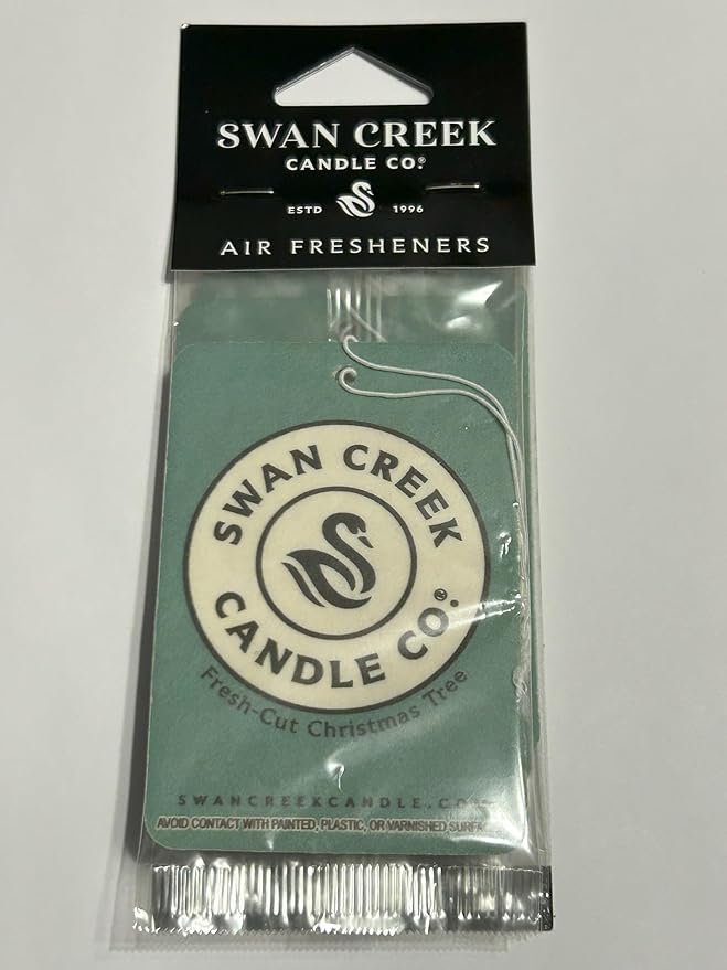 Swan Creek Candle Co. Fresh Cut Christmas Tree Hanging Car Air Freshener Pack of 3