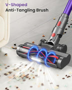 Cordless Vacuum Cleaner 55Kpa/650W/70Mins,1.8L Self Standing Stick Vacuum,Upgraded Vacuum Cordless with Hurricane Mode,Touch Screen,Anti-Tangle Wireless Vacuum,Vacuum Cleaners for Home/Pet Hair/Carpet