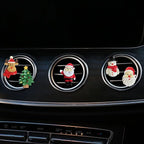 Set of 5 Christmas Car Air Freshener Vent Clips, Cute Santa Elk Snowman Xmas Tree Air Conditioning Outlet Clip Charms, Fun Car Interior Decoration Accessories