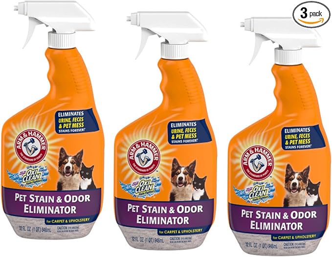 Arm & Hammer Pet Stain and Odor Eliminator Spray, 32 fl oz (Pack of 3)