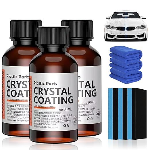 Acssart Plating Refurbishing Agent, Crystal Coating for Car Plastic Parts,Car Plastic Plating Refurbishing Agent,Nano Coating Agent,Cars Plastics Restorer for DIY, Automotive, 30ml(3pcs)