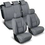 Coverland Custom Fit Car Seat Covers for SUV Compatible with [RAV4, CR‑V, Equinox, Tucson, Rogue, Crosstrek] Premium Waterproof Non-Slip Interior Seat Protector [Full Set Dark Gray - Size Chart X55]