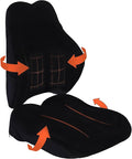 Wheelchair Cushion with Lumbar Pillow (2-Piece Set) for Adults and Seniors.Supportive Memory Foam for Back, Tailbone and Hip Pain Relief, Non-Slip Cover, Removable Straps. (Black)