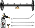 Tool Daily Undercarriage Pressure Washer Attachment 16 Inch, Dual-Function Undercarriage Cleaner with 1-Liter Foam Cannon, Under Car Wash Water Broom with 3 Pieces Extension Wand, 3600 PSI