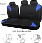 CAR PASS Neoprene Wetsuit Seat Covers, Waterproof Car Seat Covers Full Sets with 5mm Composite EVA, Universal Fit for Car Sedan, SUV Trucks Anti Slip with Airbag Compatible(Black Blue