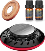 Kwak's Car Air Freshener,Rotating Solar Aromatherapy Essential Oil Diffuser Scent Car Decoration Car Interior Accessories(red)