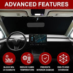Car Windshield Sunshade for Tesla Model Y/3 - Folding Front Window Sun Shade Cover with Upgraded UV Protection Fabric, Professional Accessories for Tesla Model 3/Y 2016 to 2026 with a Storage Bag