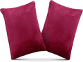 2 Pack Small Pillow, Memory Foam Mini Pillow 11 X 7 Inches for Travel, Sleeping, Nap and Neck, Knee, Lumbar Support, Tiny Cushion for Pet, Dogs (Burgundy)