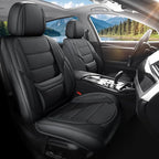 Car Seat Covers Full Set Custom Fit for Chevrolet/Chevy Trailblazer 2021-2026 - Premium Faux Leather with Lumbar Support, Breathable, Waterproof, Anti-Slip, Durable, Easy to Install (Black,Full Set)