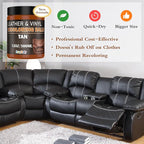 Saddle Tan Leather Dye Light Brown Recoloring Balm Repair Kit Vinyl Car Seat Interior Paint Furniture Couch Recliner Chair Boot Jacket Shoe Bag Purse Color Restorer Fading Scratch Stain Remover