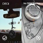 Car Air Freshener Hanging, Refillable Essential Oil Diffuser with 7 Beads + 14 Refills, Long Lasting 40-50 Days Odor Eliminator, Aromatherapy for New Car, Home, Men & Women - Blackcurrant