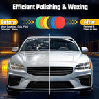 6 Pcs 7.5 Inch Buffing Pads, Polishing Pad for 7 Inch 180mm Backing Plate Compound Buffing Sponge Pads Cutting Polishing Pad Kit for Car Buffer Boat Polisher Compounding, Polishing & Waxing