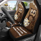 GENANY Cute Owl Car Seat Covers Set of 2, Breathable Front Seat Covers for Truck Sedan SUV, Funny Car Accessories, Owl Gift for Women