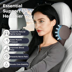 Coverado Car Headrest Pillow, Ergonomic Memory Foam Car Neck Pillow for Driving Seat with Adjustable Strap, Soft PU Leather Breathable Removable Cover Neck Support for Neck Pain Relief