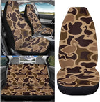 KEIAHUAN Duck Camo Hunting Car Seat Cover 4PCS Front Seat Covers and Split Rear Bench Seat Covers Soft Auto Interior Accessories Decor Universal Fits for Most SUV Truck Van