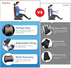 Lumbar Support Pillow for Car, Memory Foam Lumbar Pillow for Lower Back Pain Relief - Back Cushion for Driving, Chair Support for Car-Office Chair, Wheelchair - Classic Brown
