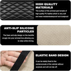 Car Center Console Cushion Pad, 12.6 × 7.48 Inches Waterproof Car Armrest Seat Box Cover, PU Leather Armrest Cover Protector for Most Vehicle, Universal Car Interior Accessories (Black)