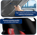 GENANY Devil Eye Windshield Sun Shade for Electric Vehicle (59x37 Inches), Sun Shade Windshield, Shades for Front Windows, Sunshade for Car Windshield, Car Decor