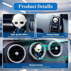 GENANY 3D Resin Horror Movie Killer Character Car Air Freshener Vent Clips, Spooky Car Freshener, Horror Air Freshener, Gothic Gifts for Women and Men, Cool Spring Gifts For Horror Fans