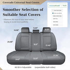 Coverado Rear Seat Covers, Leather Back Seat Cover for Car, Universal Waterproof Automotive Seat Cushion Protector for Most Cars Trucks SUV (Coffee)