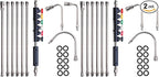 Xiny Tool Pressure Washer Extension Wand, 20 Pack Power Washer Lance with 5 Atomization Nozzle Tips,1 Gutter Cleaner Attachment Curved Rod, 1/4" Quick Connect, 4000 PSI