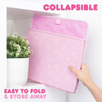 Sanrio Hello Kitty Car Trunk Organizer and Storage Bin - Collapsible Simple Compartment Convenient Heavy Duty, Fold Up for Easy Storage Box, Automotive Seat Cargo Groceries Tools - 12.5L x 12.5W x 9H