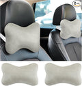 2PCS Car Headrest Pillow,Soft & Comfortable Car Neck Pillow for Driving Fatigue Relieve,All-Season Universal Cars Head Rest Pillows Automotive Interlor Accessorles for Cars (Gray/2PCS)