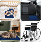 Waterproof Chair Pads for Incontinence, 4 Pack Reusable Seat Protector Pads 22" x 21", Absorbent Wheelchair Pad Covers, Washable Chair Pads for Adults, Kids & Pets - Navy Blue