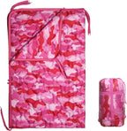 Camo Poncho Liner, Army Blanket, Military Sleeping Bag, with A Compression Carrying Bag, for Traveling, Hiking, Camping, Outdoor Survival, Car Blanket