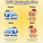 Custom Air Freshener with Picture, Personalized Car Air Freshener, Customized Double Sided Photo Air Fresheners, for Car, Wardrobe, Bathroom, Christmas Hanging Ornaments (Square)