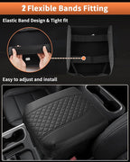 Shademax Center Console Cover for Chevy Silverado/GMC Sierra 1500 2019-2025 2026,Tahoe & Suburban & Yukon 2021-2025 Bucket Seat, Armrest Cover for Silverado Accessories Leather Cushion Pad Protector