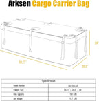 ARKSEN Waterproof Hitch Cargo Carrier Bag with Combination Lock for Truck SUV RV Trailer- Include Net, Heavy Duty Stainless Steel Hitch Tightener, Anti-Rattle Stabilizer, 2 pcs 19.7Ft Straps