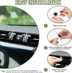 2PCs Bling Turtle Car Air Freshener Vent Clip, Crystal Diamond Vent Clip Decoration