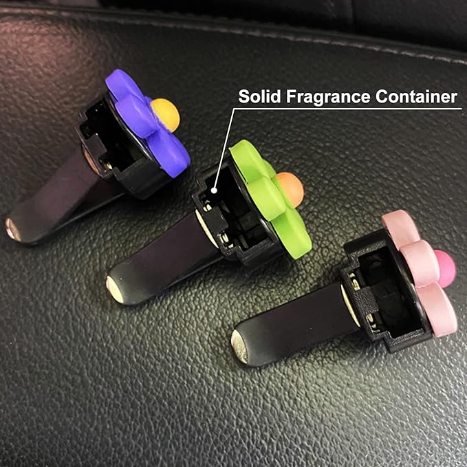 5 Pieces Daisy Flower Air Vent Clips, Cute Colorful Car Air Freshener Clip & Diffuser, Boho SUV Outlet Vent Decorations, Charm Car Inter Decor Accessories for Girls Women