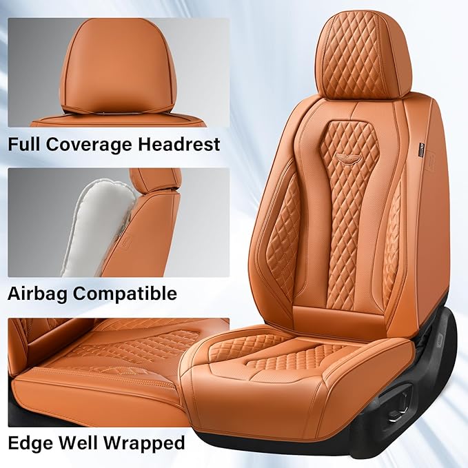 Coverado Seat Covers, Seat Covers 2 Seats, Brown Car Seat Cover Front Seats, Luxury Automotive Seat Covers, Front Car Seat Covers Leather Car Seat Protector