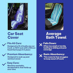 2 Pack Car Seat Towel Covers, Sweat Protector for Front Seats, Premium Thickened Microfiber with Elastic Strap, Breathable & Quick Dry, Machine Washable Cover for Gym Running Universal Fit Palm Tree