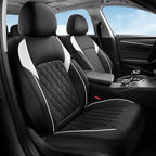 Coverado Automotive Seat Covers, Car Seat Covers Full Set, Car Seat Cover, Waterproof Seat Covers, Car Seat Protector Car Seat Cushion Interior Truck Accessories Universal Fit Most Cars, Black&White