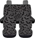 KEIAHUAN Black Bats Halloween Car Seat Covers for Men Front Seat Rear Backrest Cover Universal Car Interior Accessories Decoration Fit Most Vehicle Truck,SUV