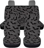 KEIAHUAN Black Bats Halloween Car Seat Covers for Men Front Seat Rear Backrest Cover Universal Car Interior Accessories Decoration Fit Most Vehicle Truck,SUV
