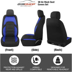 CAROMOP 3D Air Mesh Car Seat Covers 2 Front Seats,Breathable and Durable Seat Covers for Cars,Universal Fit for SUV,Vans,sedans, Trucks, Automotive Interior Covers(Black/Blue)