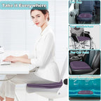 Big Ant Car Seat Cushion, Comfort Memory Foam Driver Seat Cushion Improve Driving View, Sciatica and Lower Back Pain Relief, Seat Cushions for Car Seat Driver, Home Office Chair, Wheelchair - Gray