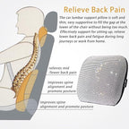 Lumbar Support Pillow Summer Decorative for Car Soft Bling Accessories Sparkly Diamond Rhinestone for Women Girls, Universal Office Chair Lower Back Cushion Rubber Black