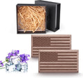 Wood Car Air Freshener USA Flag Small Wooden Diffuser New Smell Set Car Odor Eliminator Refill*2