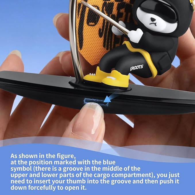 Kwak's Car Dashboard Decorations, Boat Automotive Air Fresheners Cute Rotatable Interior Accessories Ornaments Means Smooth Sailing Shangri-la Fragrance (Black)