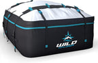Rooftop Cargo Carrier - 15 Cubic Feet (L), Waterproof Soft Shell Car Roof Cargo Carrier, Heavy Duty Car Top Luggage Cargo Bag with Patented Door Hooks and Non-Slip Mat