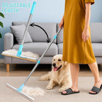 Carpet Rake for Pet Hair Removal Tool 5-in-1 Set Includes Retractable Carpet Rake, Grooming Brush, Hair Scraper, Hooks & Lint Removers for Carpets, Rugs, Furniture & Car Interiors