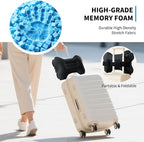 Mixtrend Travel Lumbar Pillow – Inflatable Memory Foam Back Support Pillow for Airplane, Car, Office, Long Flight, Ergonomic Travel Cushion for Lower Back Pain Relief – for Men, Women, Kids, Black