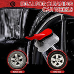LemonRoad 2 Pack Car Wash Brushes Wheel Cleaner and Tire Brush for Car Detailing Bristle Fender Cleaning Supplies 10.3 inch Short Handle for Rim Carpet Truck SUV Moto RV Motorcycle