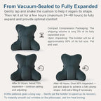 Lumbar Support Pillow(Pat. Pend) for Lower Back Pain Relief – Multi-Functional Ergonomic Lumbar Cushion, Reading Pillow for Office Chair, Car Seat & Sofa,Charcoal Gray
