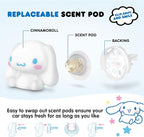 Cinnamoroll Steering Wheel Cover, Official Sanrio Car Steering Wheel Cover with Easy Clip-on Car Air Freshener – Cute and Long-Lasting Cinnamoroll Air Freshener for Car, Odor Eliminator, Fun Scents